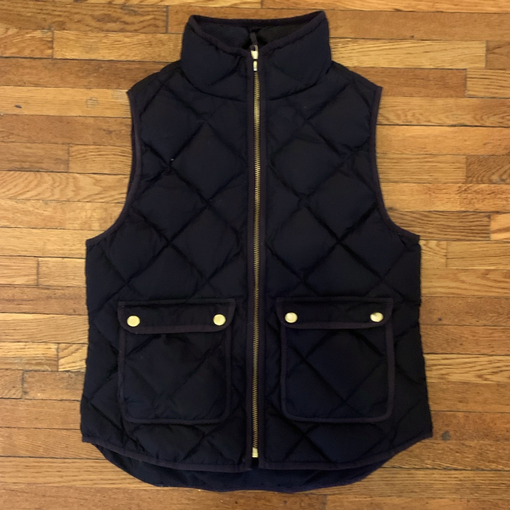 J.Crew Quilted Vest in Black